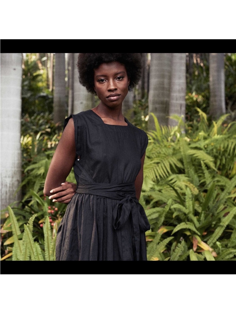 NWT DOEN Pacifica Ramie Tie-Waist Midi Dress - Picture 3 of 9
